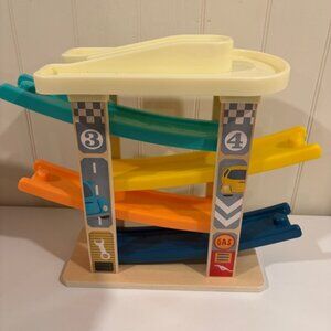 Top Bright Wooden Ramp Racing Car Toy Montessori Toddler Preschool Toy